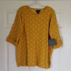 Soft golden yellow sweater 1X